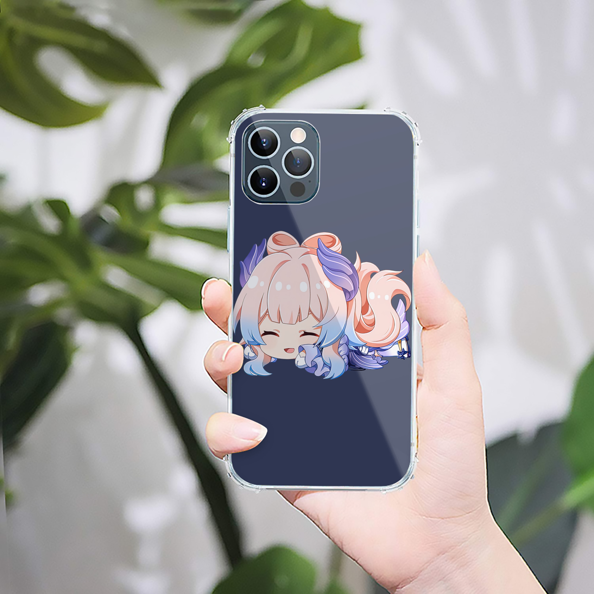 げんし神 珊瑚宮心海 サンゴノミヤ・ココミ genshin Sangonomiya Kokomi 【iPhone 12シリーズ対応】透明スマホケース（クリアソフトケース）